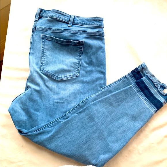 Lane Bryant Midrise  Classic Super stretch Denim Skinny Jeans  24 two tone - Picture 2 of 5